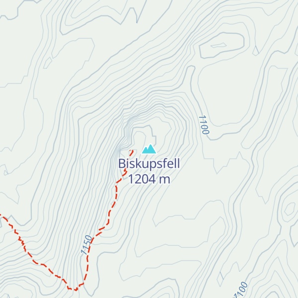 Map of Biskupsfell
