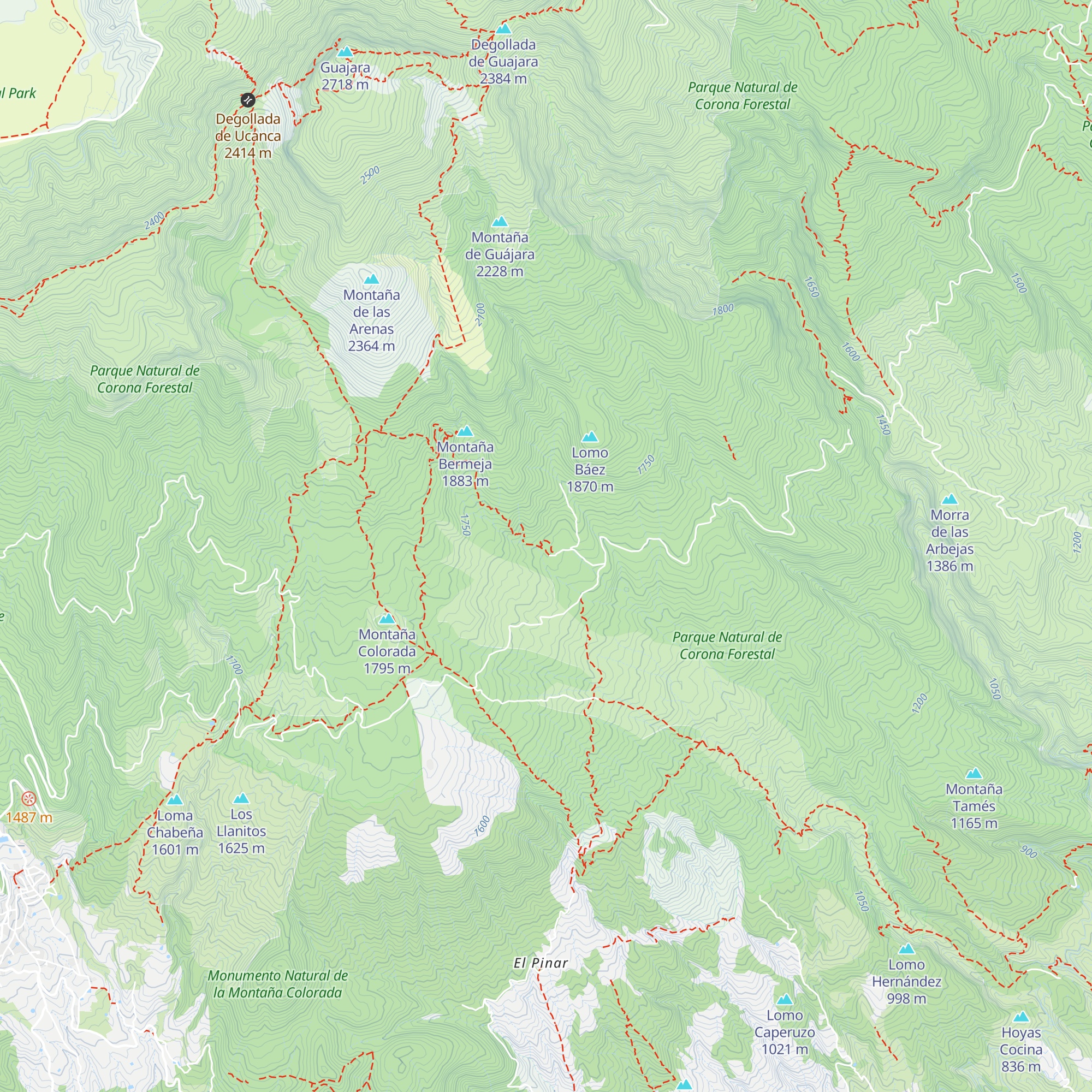 Campamento Madre del Agua map
