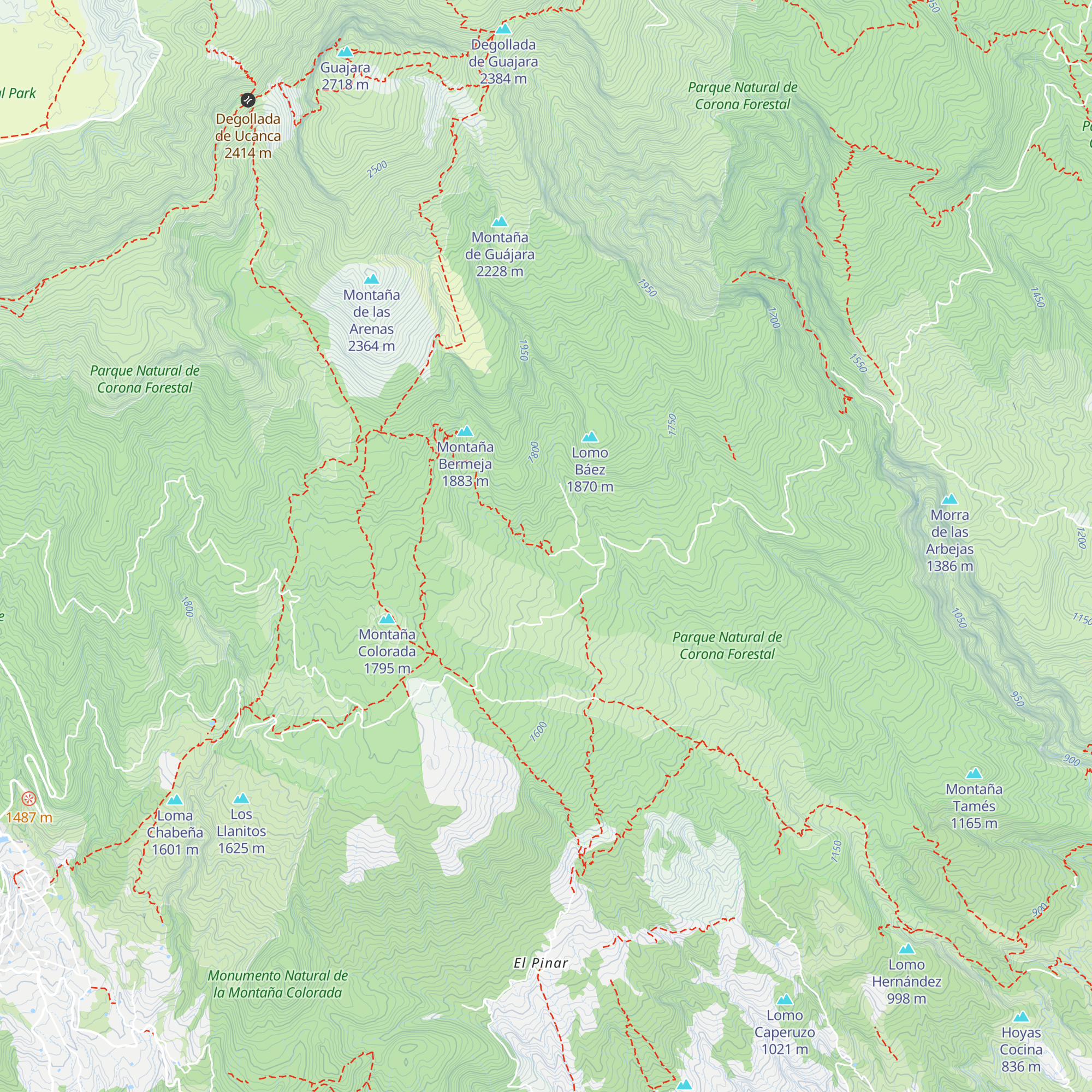 Campamento Madre del Agua map