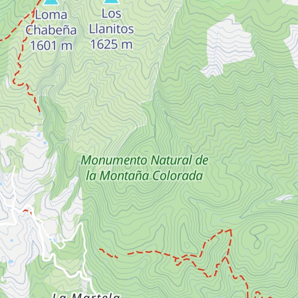 Map of Montaña de las Mesas