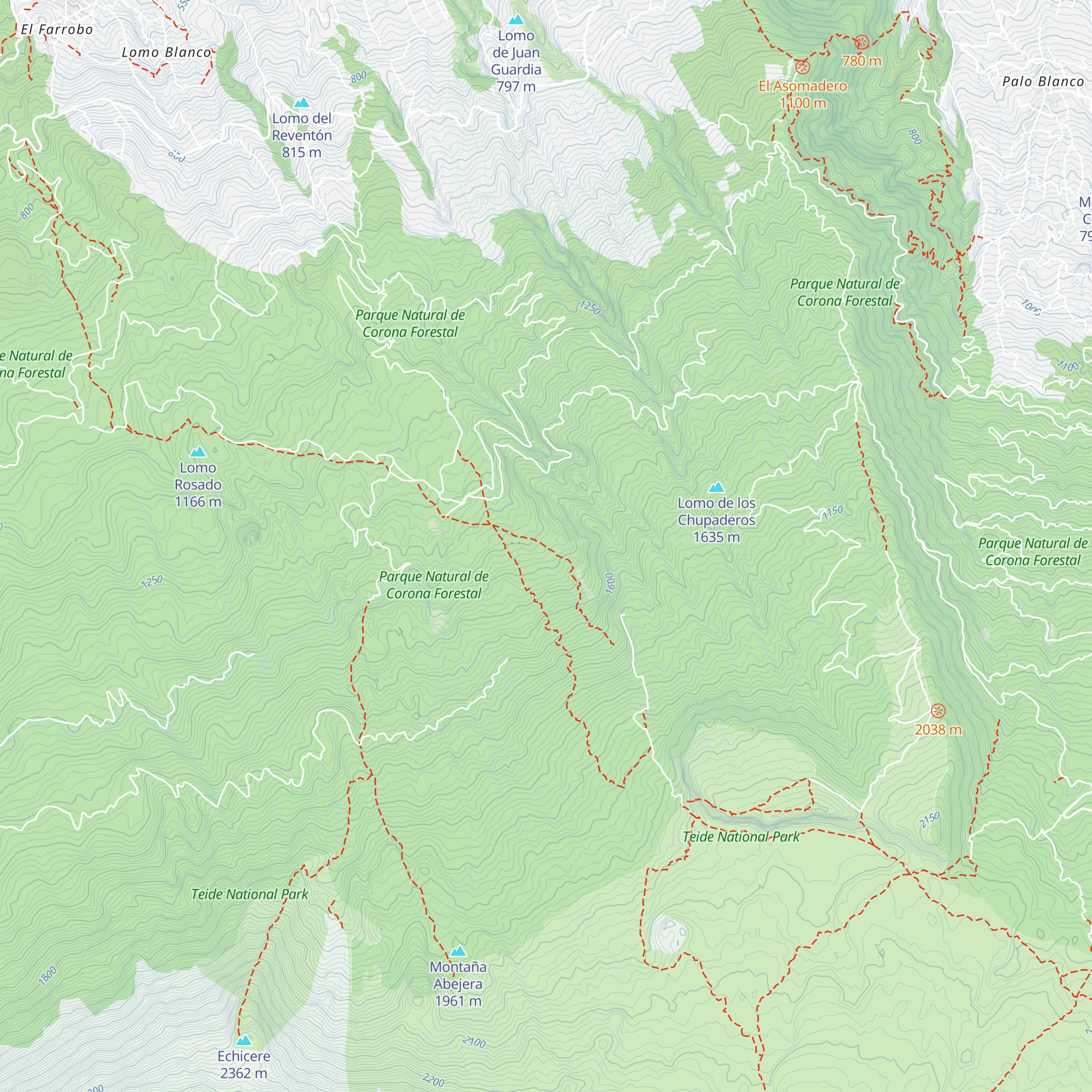 Refugio los Viveros map