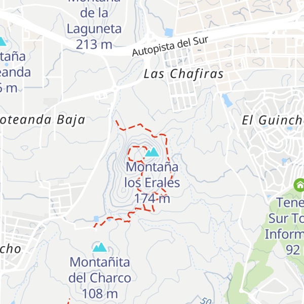Map of Montaña los Erales