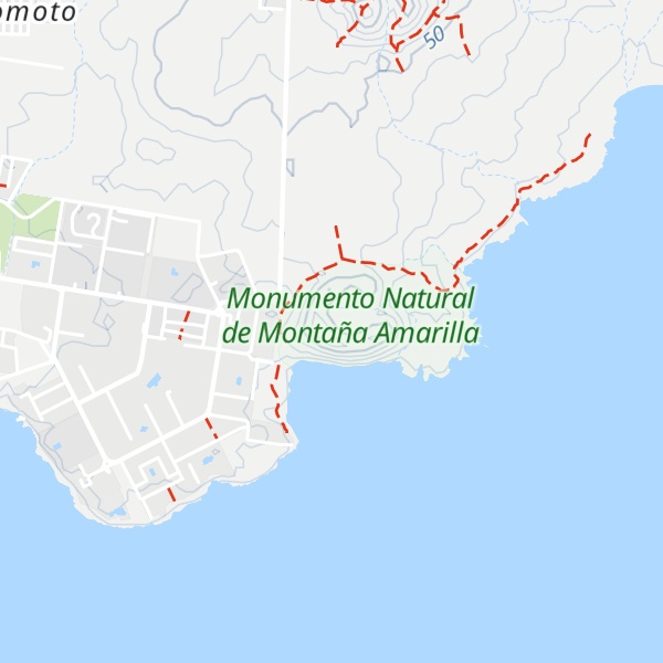 Map of Montaña Amarilla
