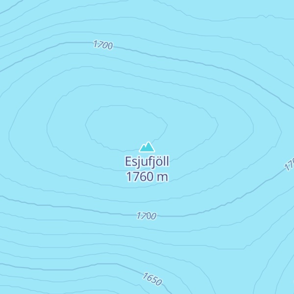 Map of Esjufjöll