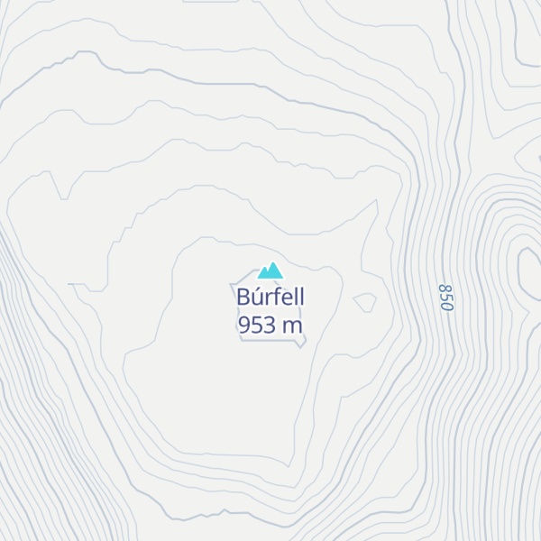 Map of Búrfell