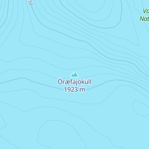 Map of Öræfajökull