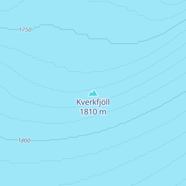 Map of Kverkfjöll
