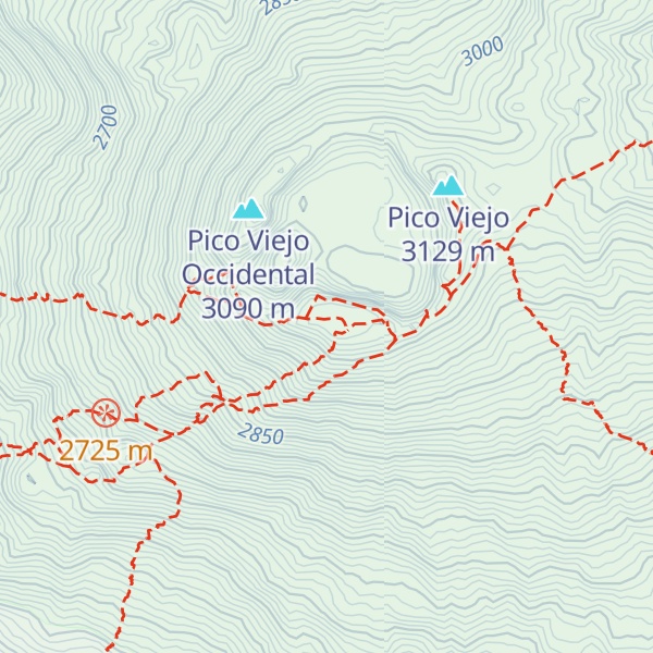 Map of Pico Sur