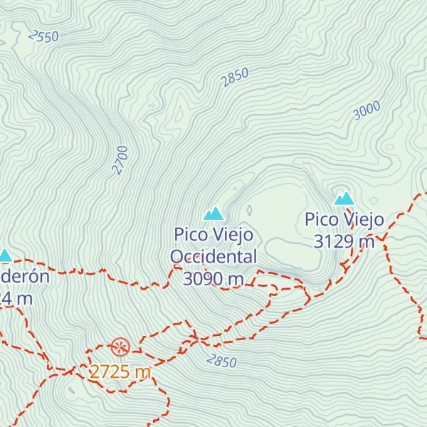 Map of Pico Viejo Occidental