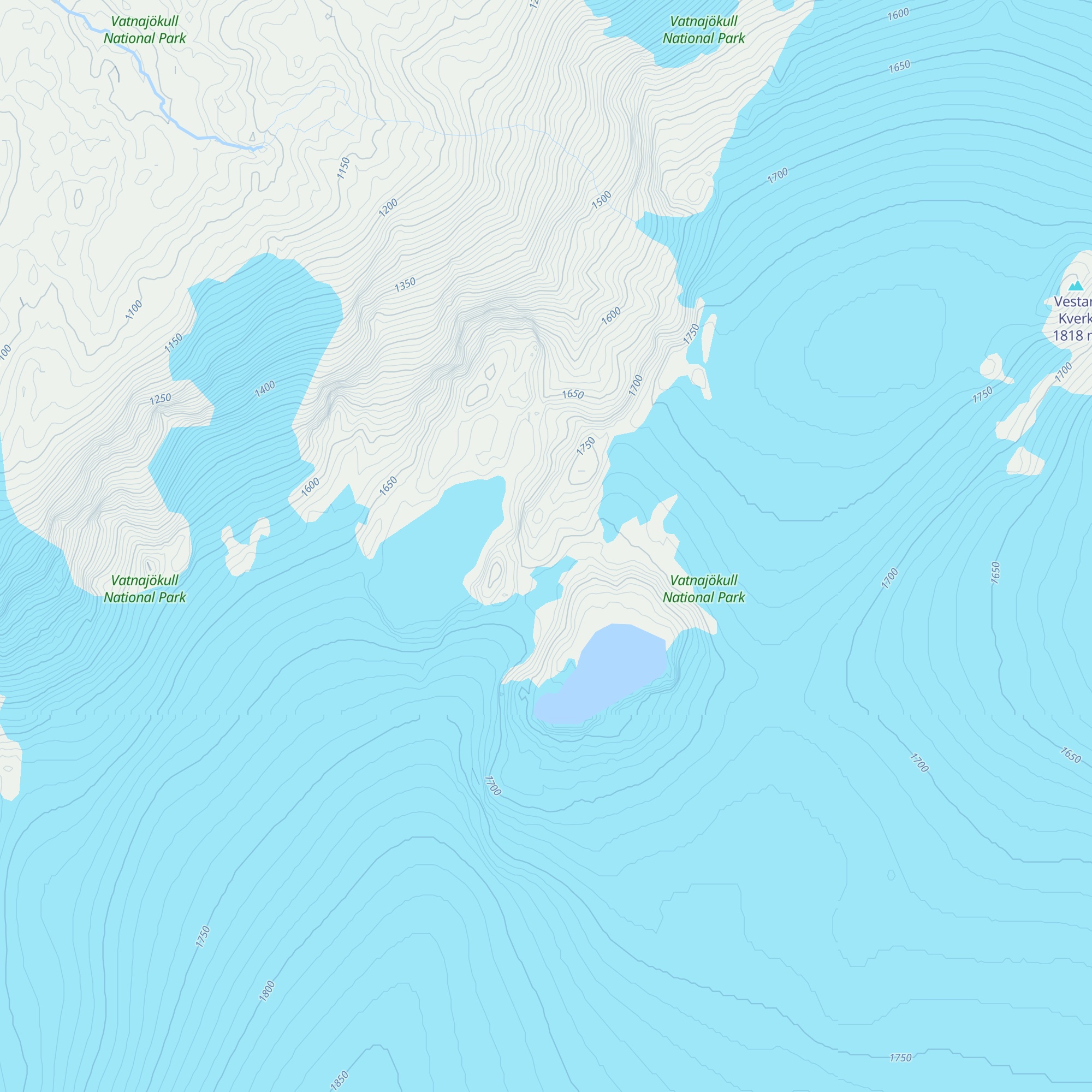 Kverkfjallaskáli map