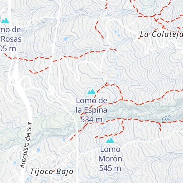 Map of Lomo de la Espina