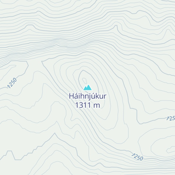 Map of Háihnjúkur