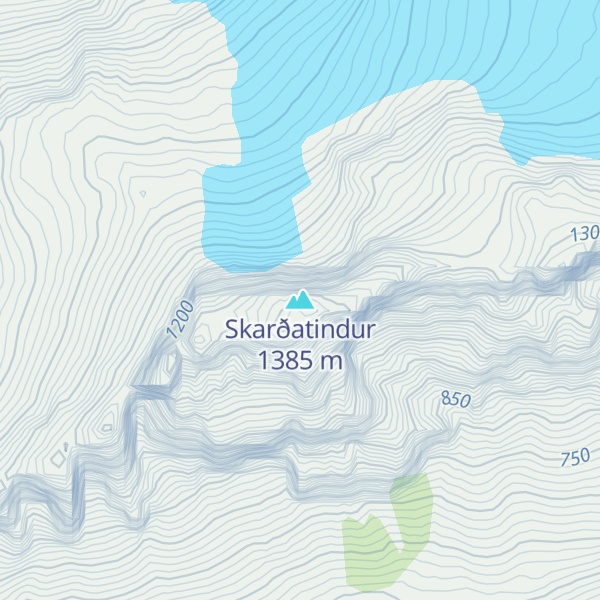 Map of Skarðatindur