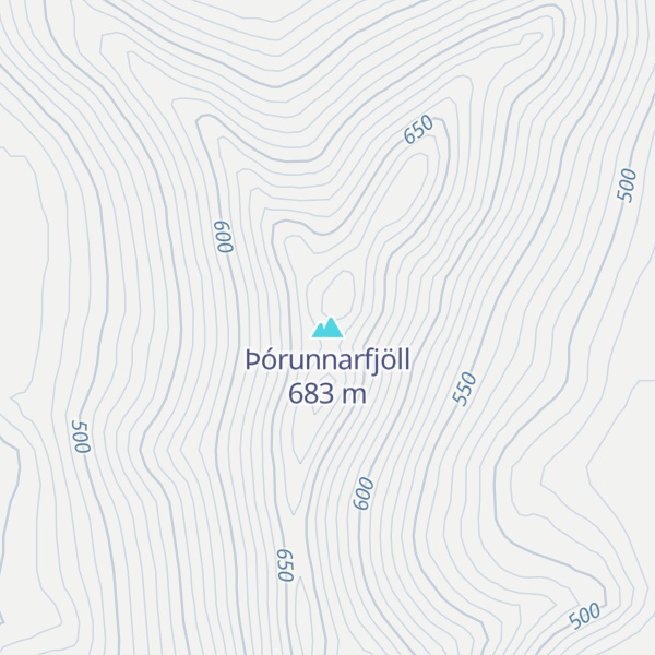 Map of Þórunnarfjöll