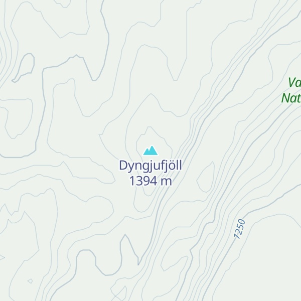 Map of Dyngjufjöll