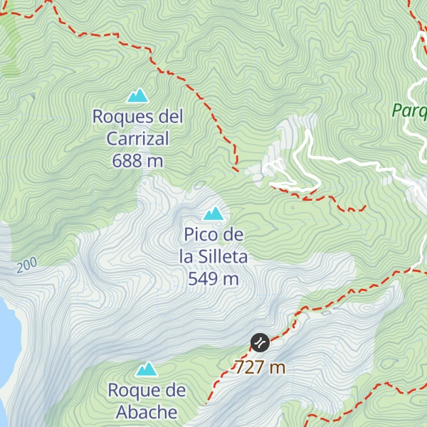 Map of Pico de la Silleta