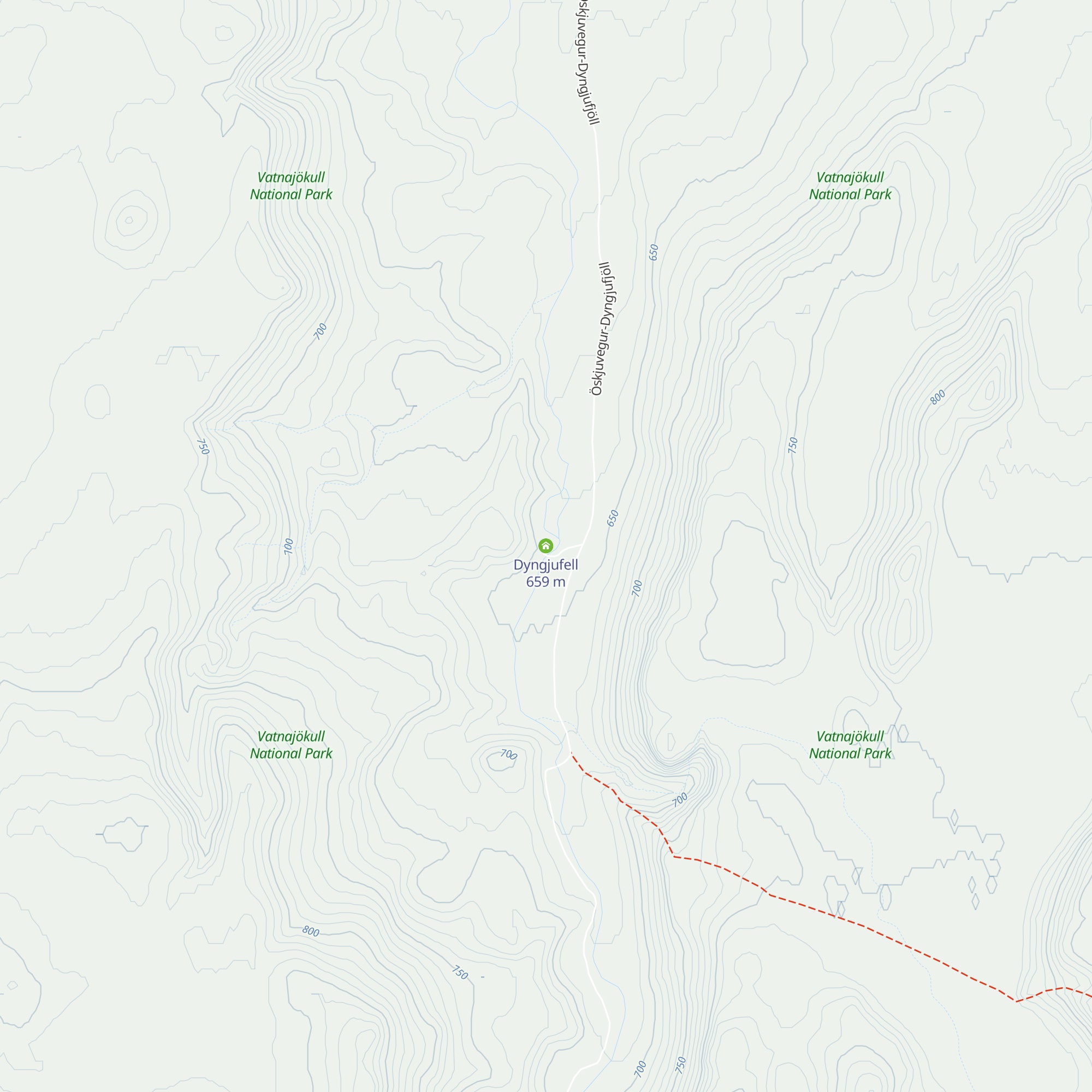 Dyngjufell map