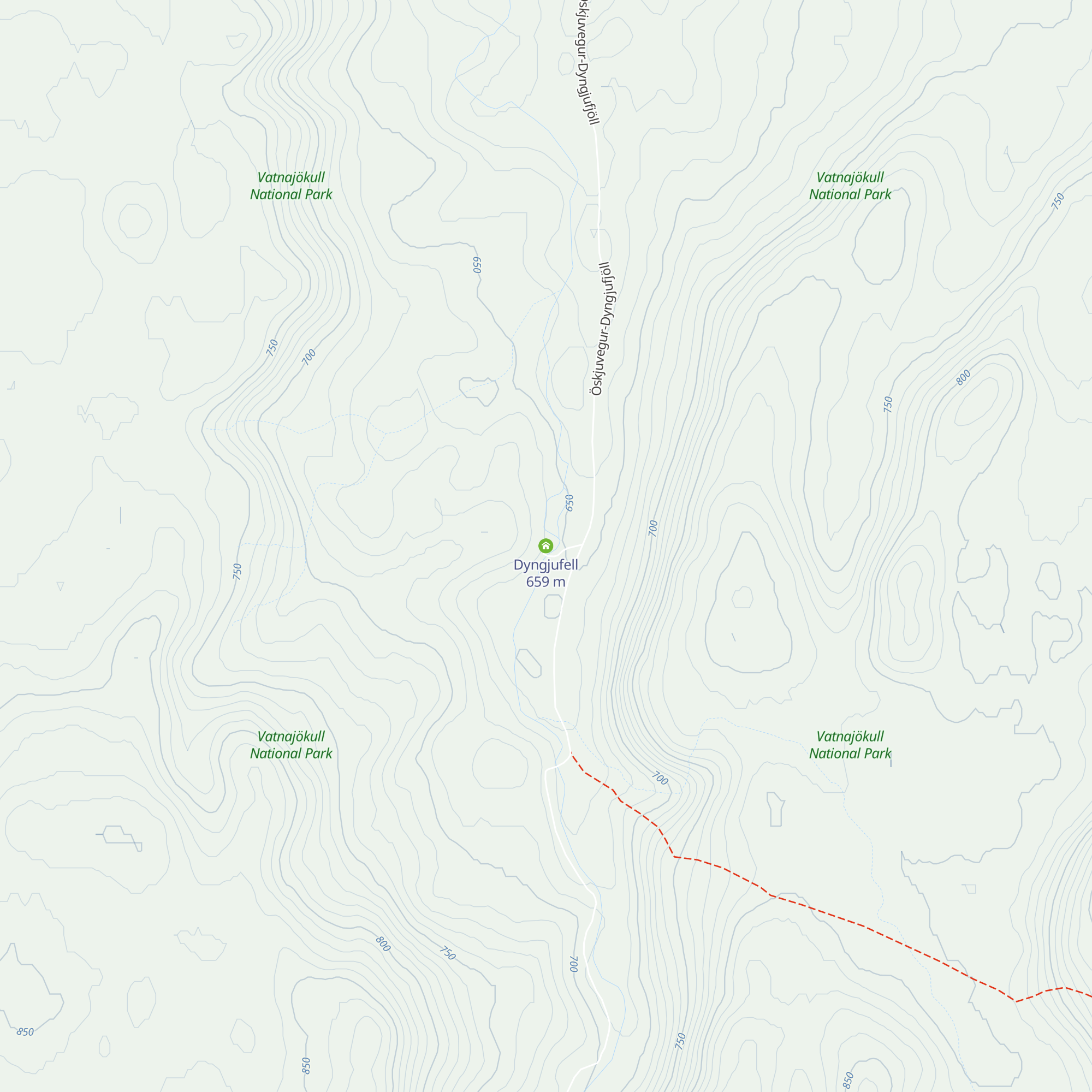 Dyngjufell map