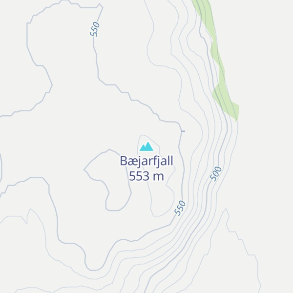 Map of Bæjarfjall