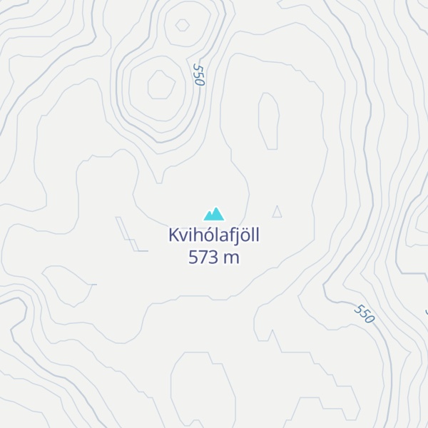 Map of Kvihólafjöll