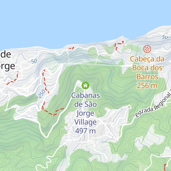 Map of Cabanas de São Jorge Village