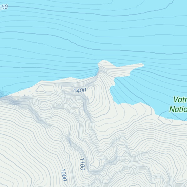 Map of Miðfellstindur