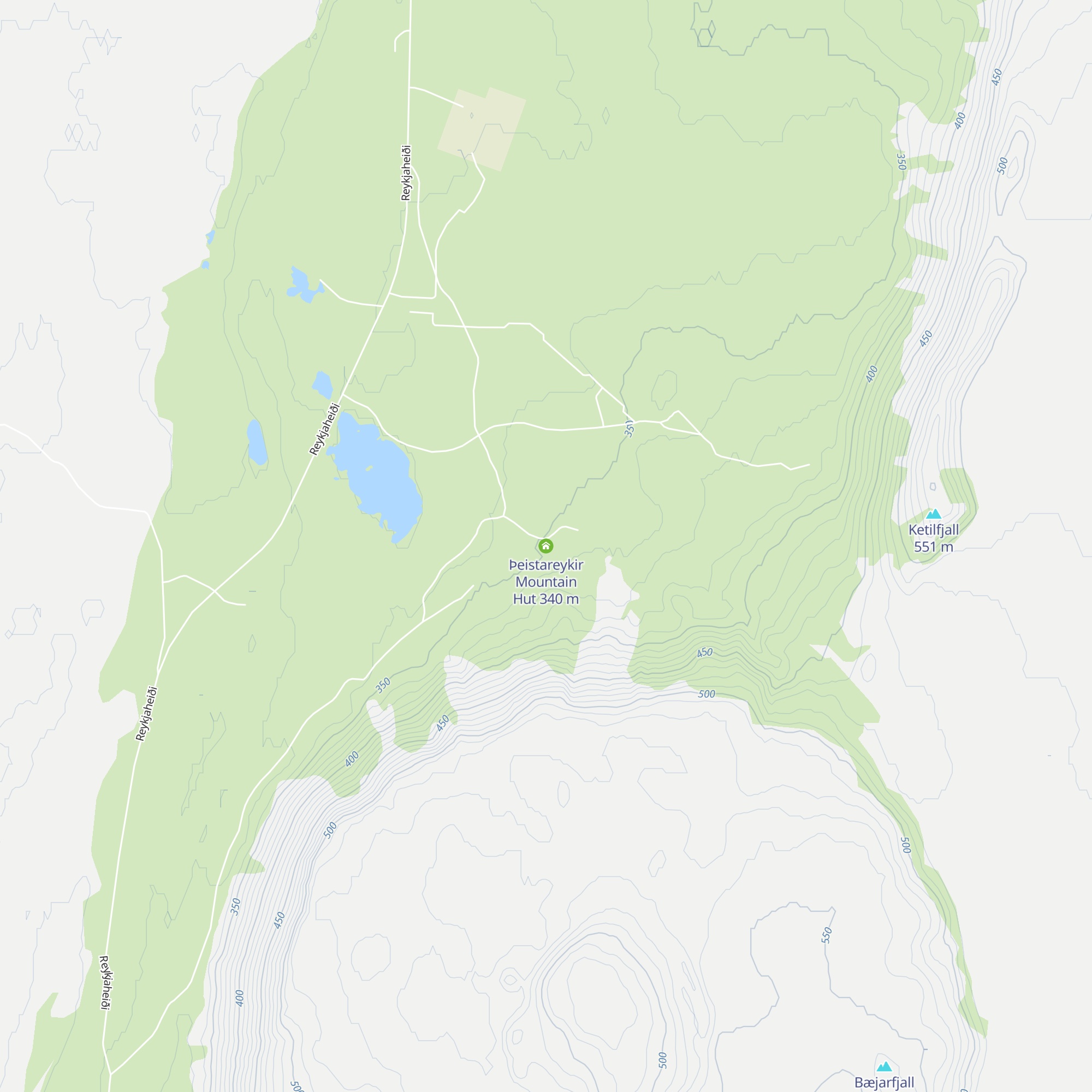 Þeistareykir Mountain Hut map