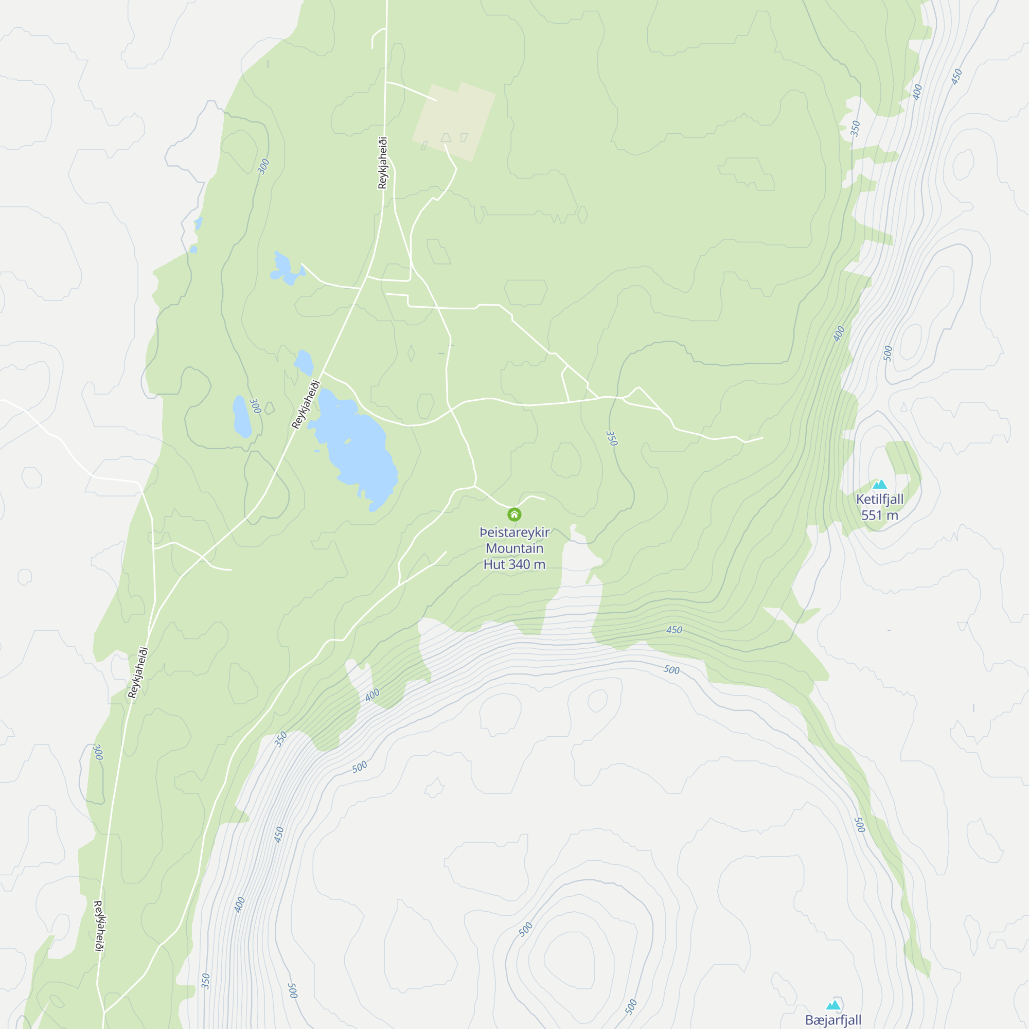 Þeistareykir Mountain Hut map