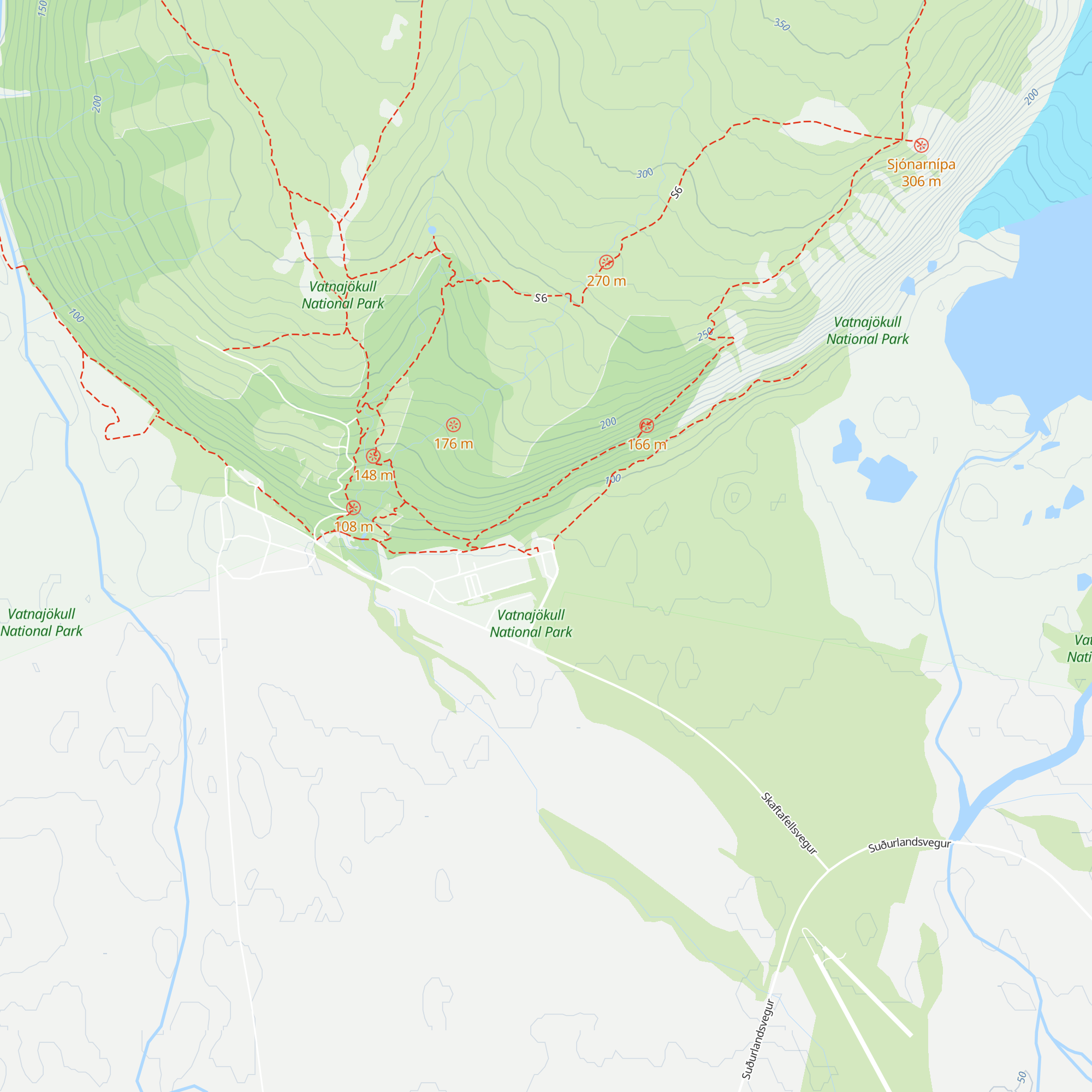 Skaftafell Visitor Centre map