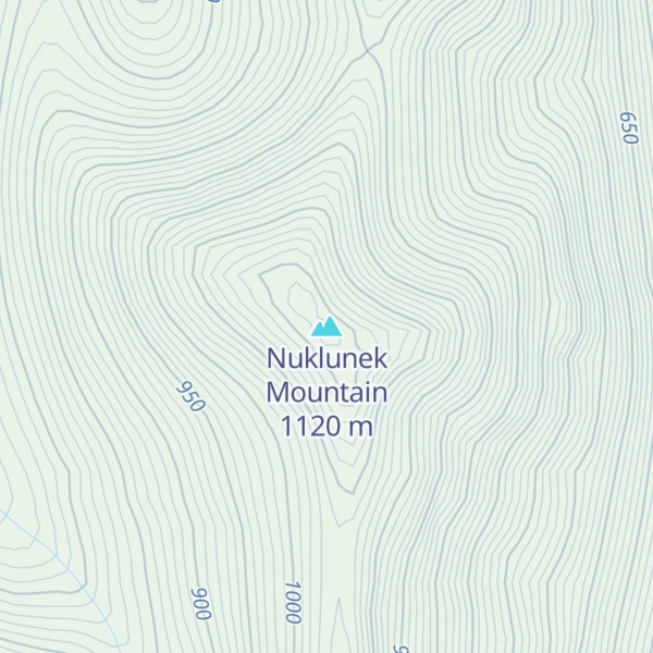 Map of Nuklunek Mountain
