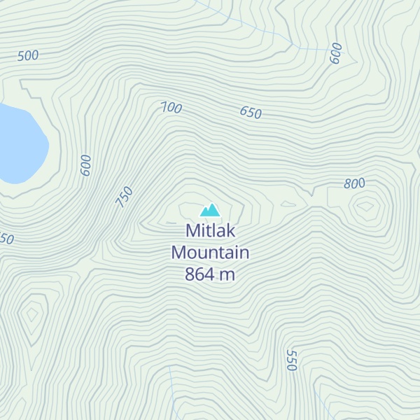 Map of Mitlak Mountain