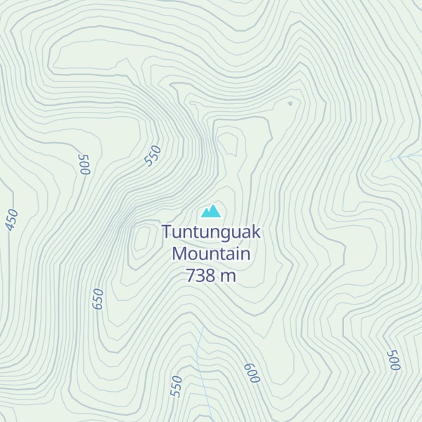 Map of Tuntunguak Mountain