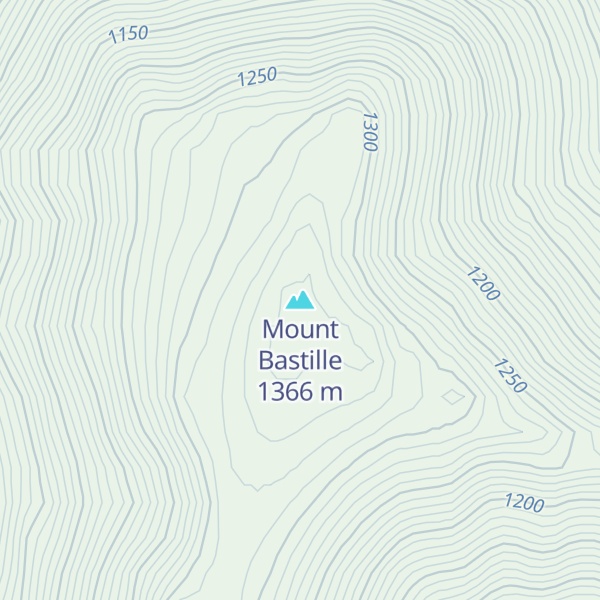 Map of Mount Bastille