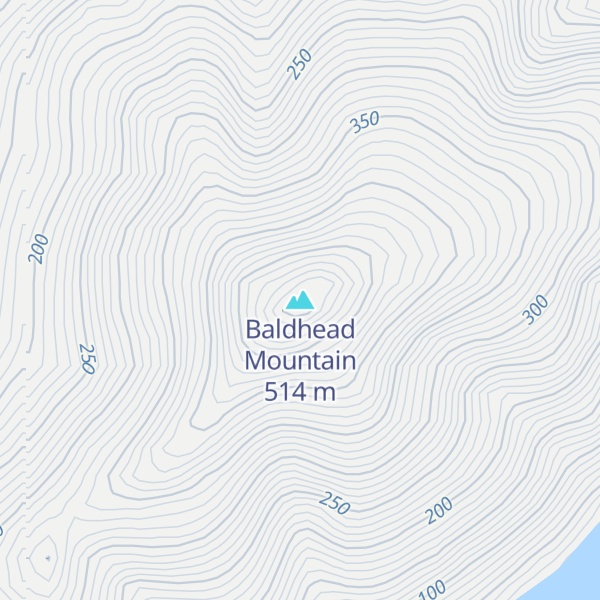 Map of Baldhead Mountain