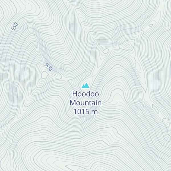 Map of Hoodoo Mountain