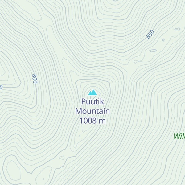 Map of Puutik Mountain