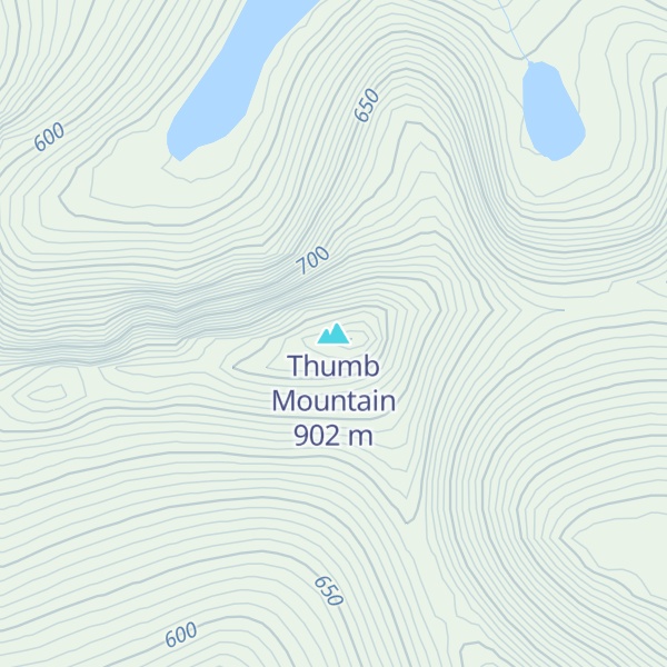 Map of Thumb Mountain