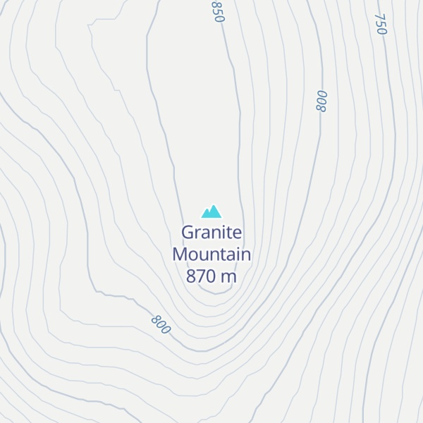 Map of Granite Mountain