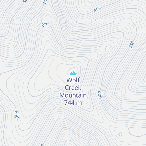 Map of Wolf Creek Mountain