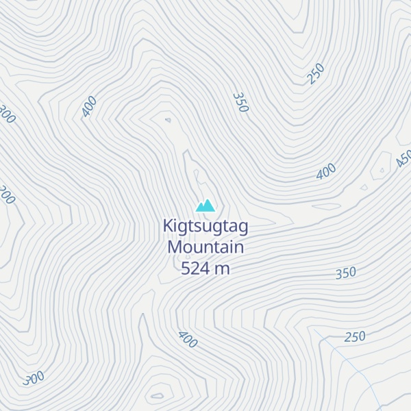 Map of Kigtsugtag Mountain