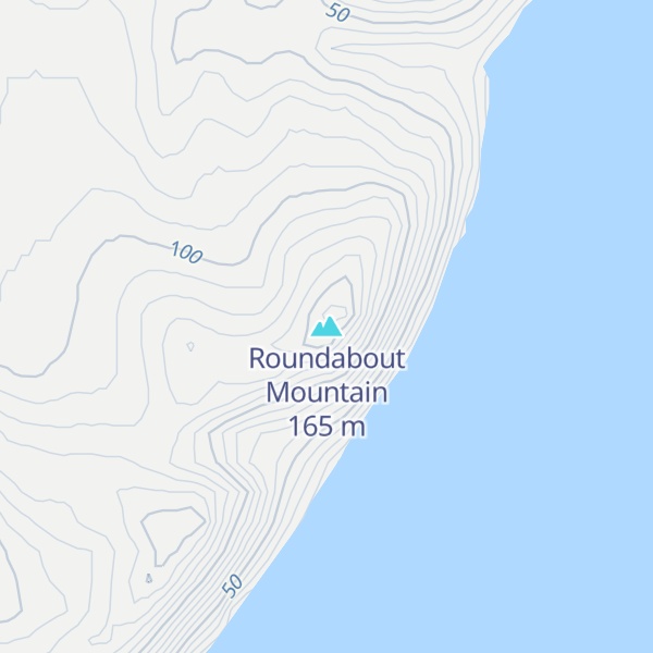 Map of Roundabout Mountain