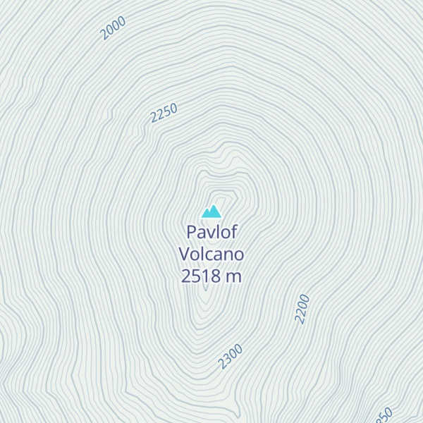 Map of Pavlof Volcano