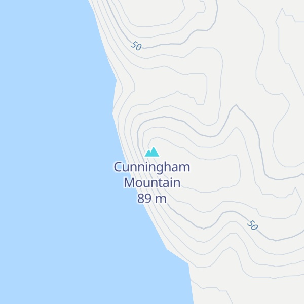 Map of Cunningham Mountain