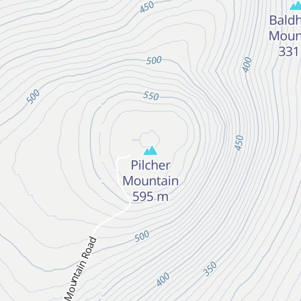 Map of Pilcher Mountain