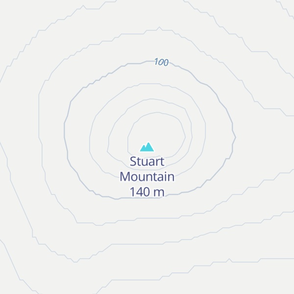 Map of Stuart Mountain