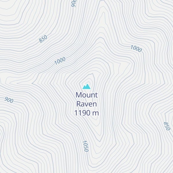 Map of Mount Raven