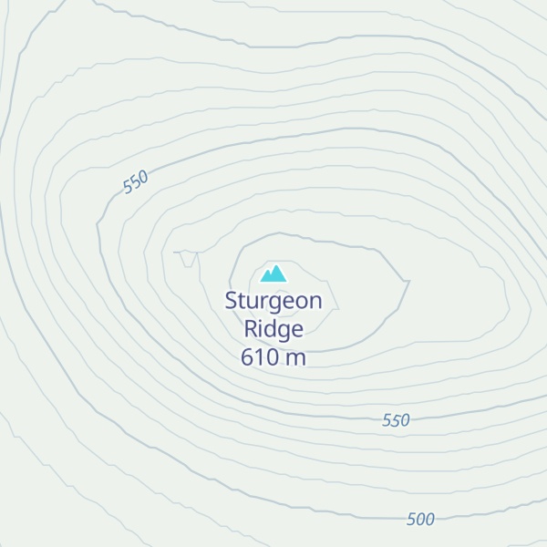 Map of Sturgeon Ridge
