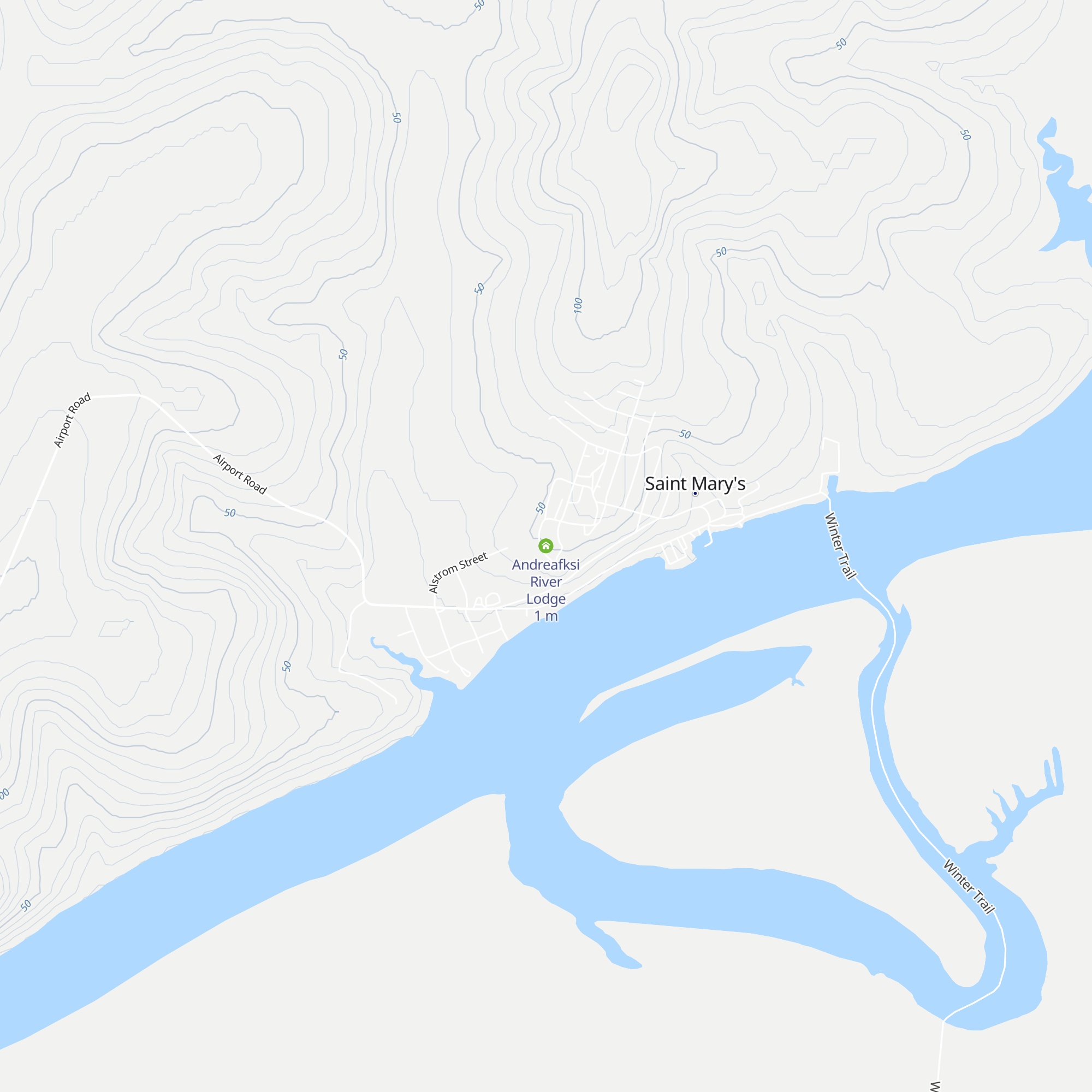 Andreafksi River Lodge map