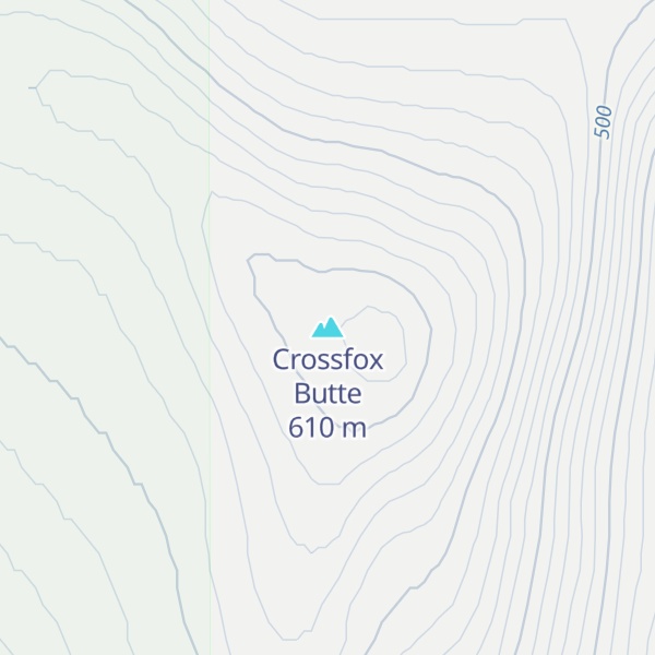 Map of Crossfox Butte
