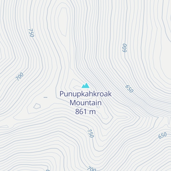 Map of Punupkahkroak Mountain